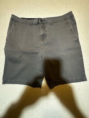 Men's Flat Front Gray Shorts — Classic Everyday Shorts
